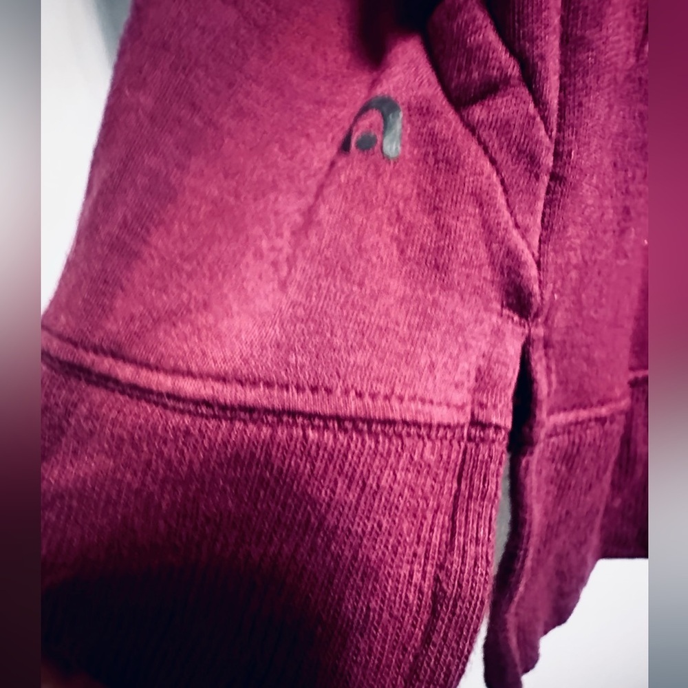 Hyba XXL Burgundy Pullover Hooded Cap Sleeve Top - Picture 8 of 11